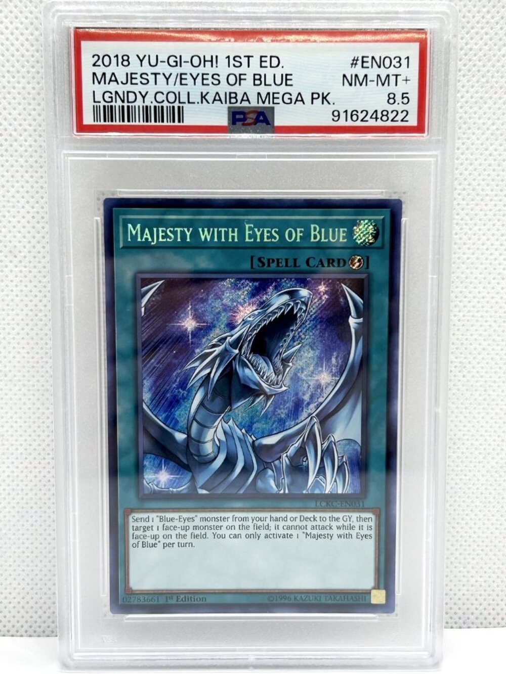 Majesty With Eyes of Blue YU_GI-Oh! 1st Ed. 2018 PSA Graded 8.5 NM-MT+